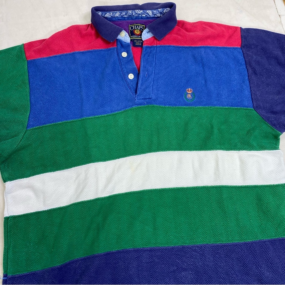 Chaps X Ralph Lauren Patchwork Colored Vintage Co… - image 3